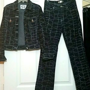 Crest jeans jacket and pants set